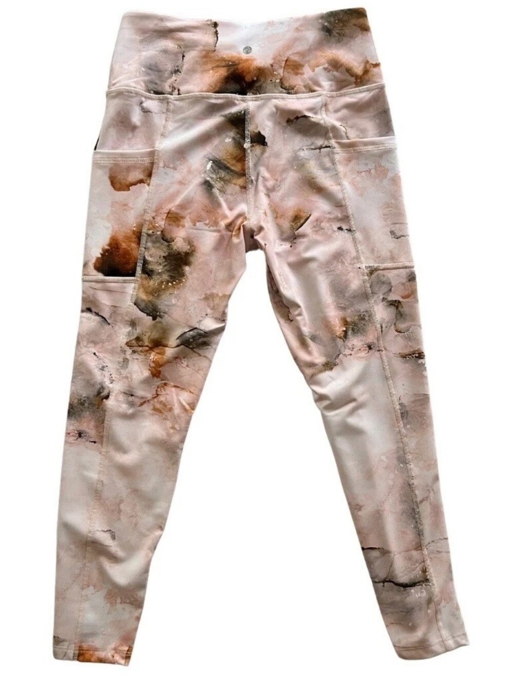 Apana Pink Marble-Print M Leggings